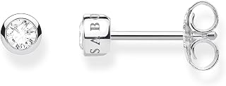 Thomas Sabo Women Stud Earrings White Stone 925 Sterling Silver H1963-051-14