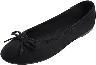 Feversole Suede Ballerina Flats Coloured Velvet with Memory Foam Cushion for Women