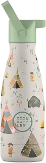 Cool Bottles Thermos Flask for Children - 260 ml - Indian Tribe - Stainless Steel Water Bottle - Cold Drinks 36 Hours and Hot Drinks 18 Hours - Colour Embossing - BPA Free
