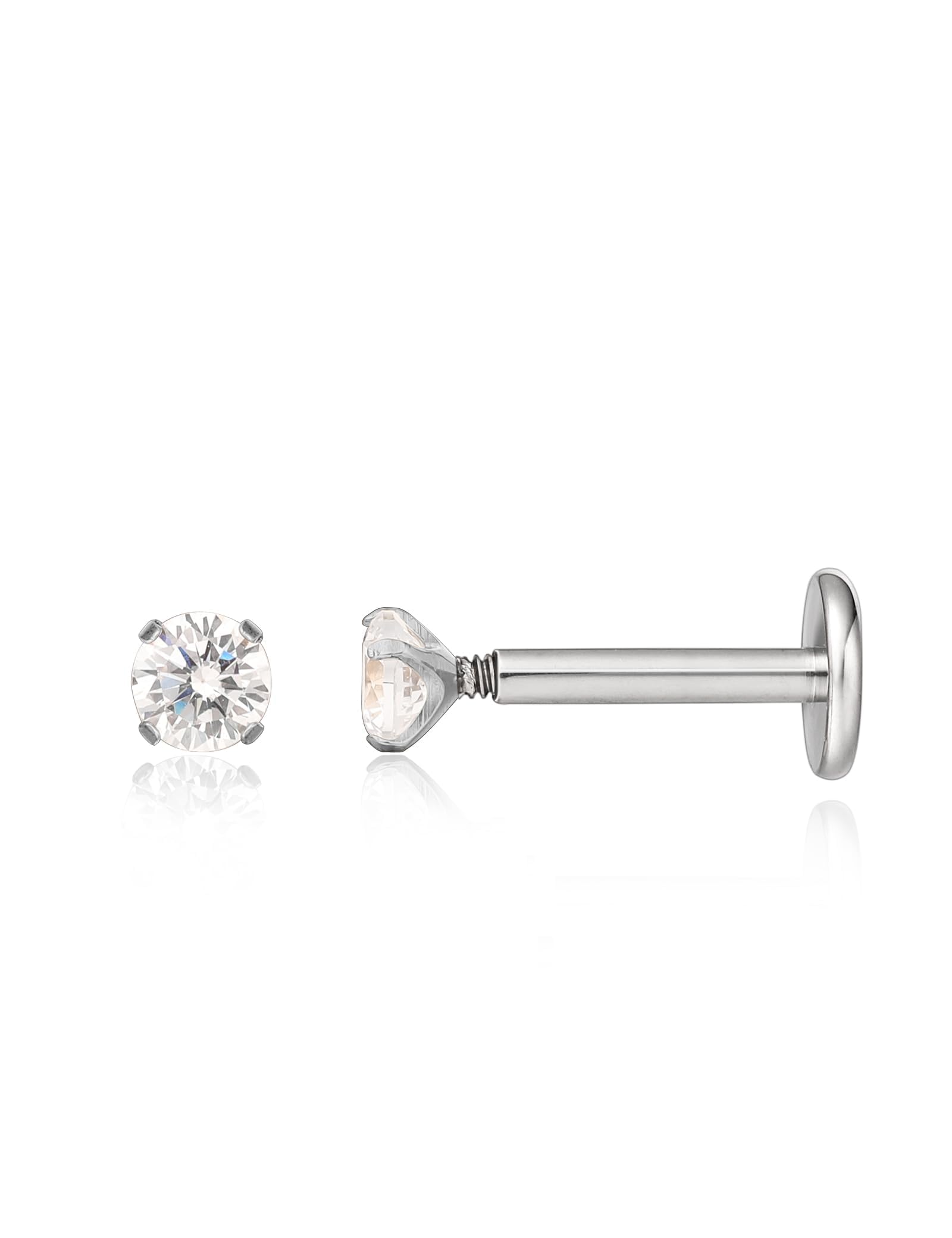 Limerencia 18g Titanium Internally Threaded Piercing Jewelry | 2PCS Nose Studs F