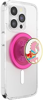 PopSockets: PopGrip Round for Magsafe - Adapter Ring for MagSafe Included - Holder and Grip for Mobile Phones and Case with an Interchangeable Top - Carousel Pony