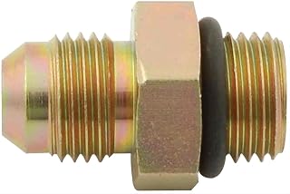 Allstar Performance ALL48214 Fitting, Adapter, Straight, 6 AN Male to 9/16-18 in Male O-Ring, Steel, Cadmium, Power Steering Systems, Each