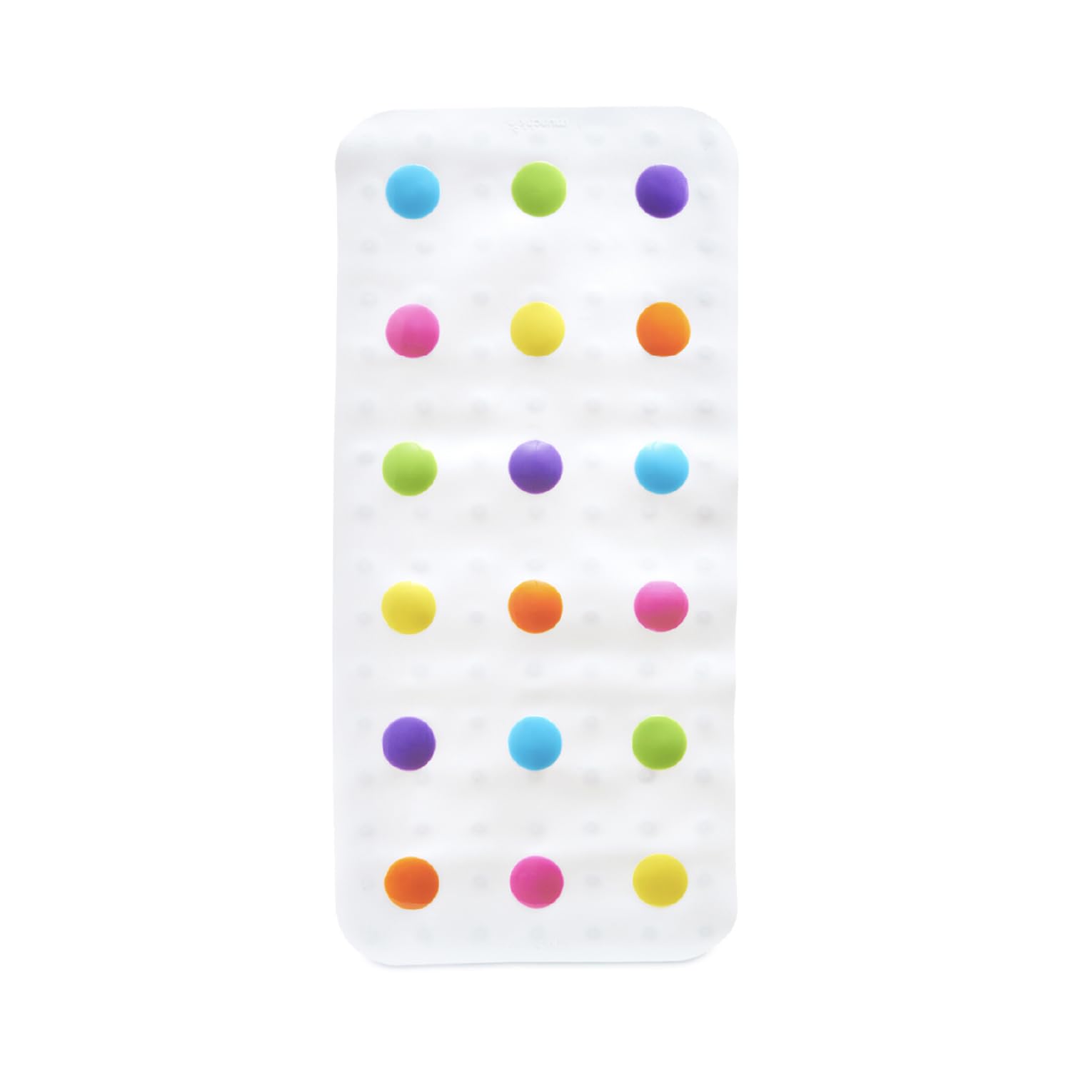 Munchkin Dandy Dots Non Slip Baby Bath Mat | Colourful Shower Mat | White