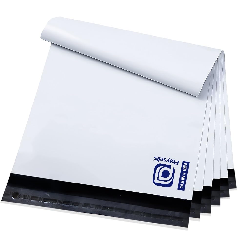 POLYSELLS 100 Pcs 14.5x19 Inch Poly Mailers Shipping Envelopes, Strong Adhesive 