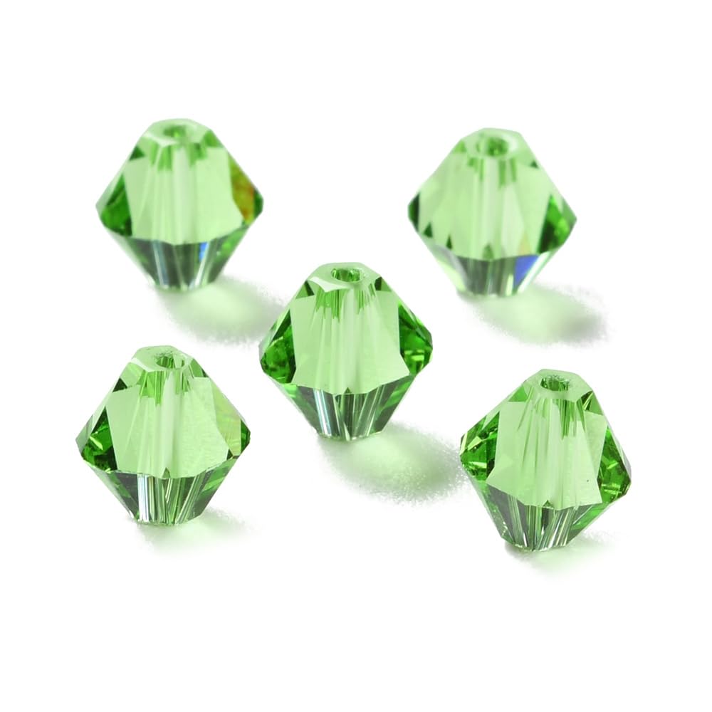 100pcs 6mm Imitation Austrian Crystal Bicone Beads Bicone Beads K9 Glass Faceted