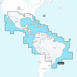 Navionics Marine Cartography; Mexico, Caribbean to Brazil