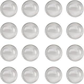 Tutuxio 100pcs 25mm Glass Dome Cabochons Clear Round Tiles, Transparent Half Round Flat Back Non-calibrated for DIY Crafts, Necklace Pendant, Jewelry Making