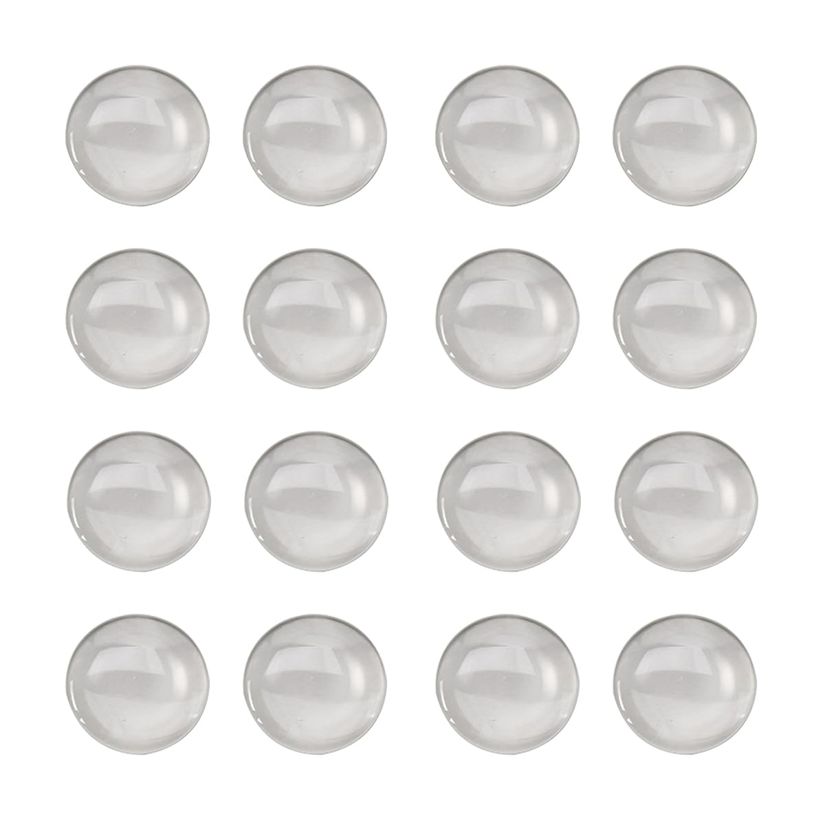 Tutuxio 100pcs 25mm Glass Dome Cabochons Clear Round Tiles, Transparent Half Rou