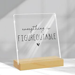 Generic Inspirational Acrylic Signs for Women & Men - Office Desk Decor - Modern Style for Birthdays & Christmas