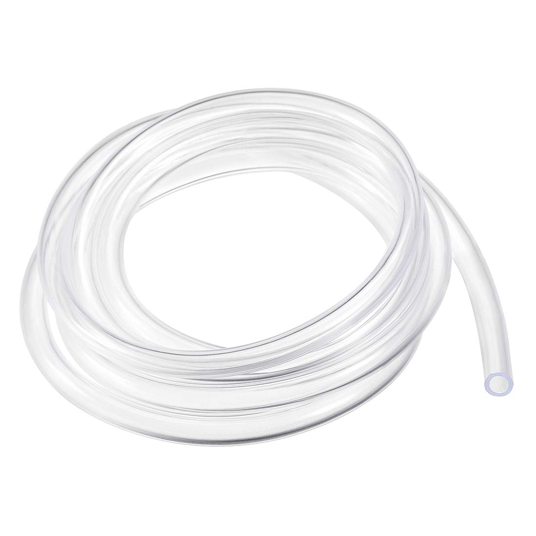 sourcing map PVC Hose Tube, 5mm(0.19") ID x 7mm(0.27") OD 1.5m/4.9ft Clear Vinyl