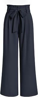 LILLUSORY Wide Leg Paperbag Dress Pants with Removable Belt