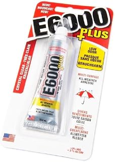 E6000 Eclectic 570110, Clear 0.9 Fl Oz E6000+Plus Multipurpose Adhesive | Adhesives, Weatherproof, All-Weather, Carded, High Strength, Multipurpose Adhesives, Clear Adhesives