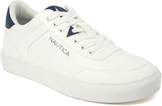 Nautica Men's Low-Top Fashion Sneakers - Lace-Up Trainers for Stylish Basketball Style and Comfortable Walking Shoes