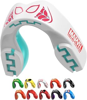 Marvel Spider-Gwen Sports Mouthguard Dual Layer Premium Protection Junior Gum Shield with Case for Boxing, MMA, Rugby, Martial Arts, Judo and All Contact Sports