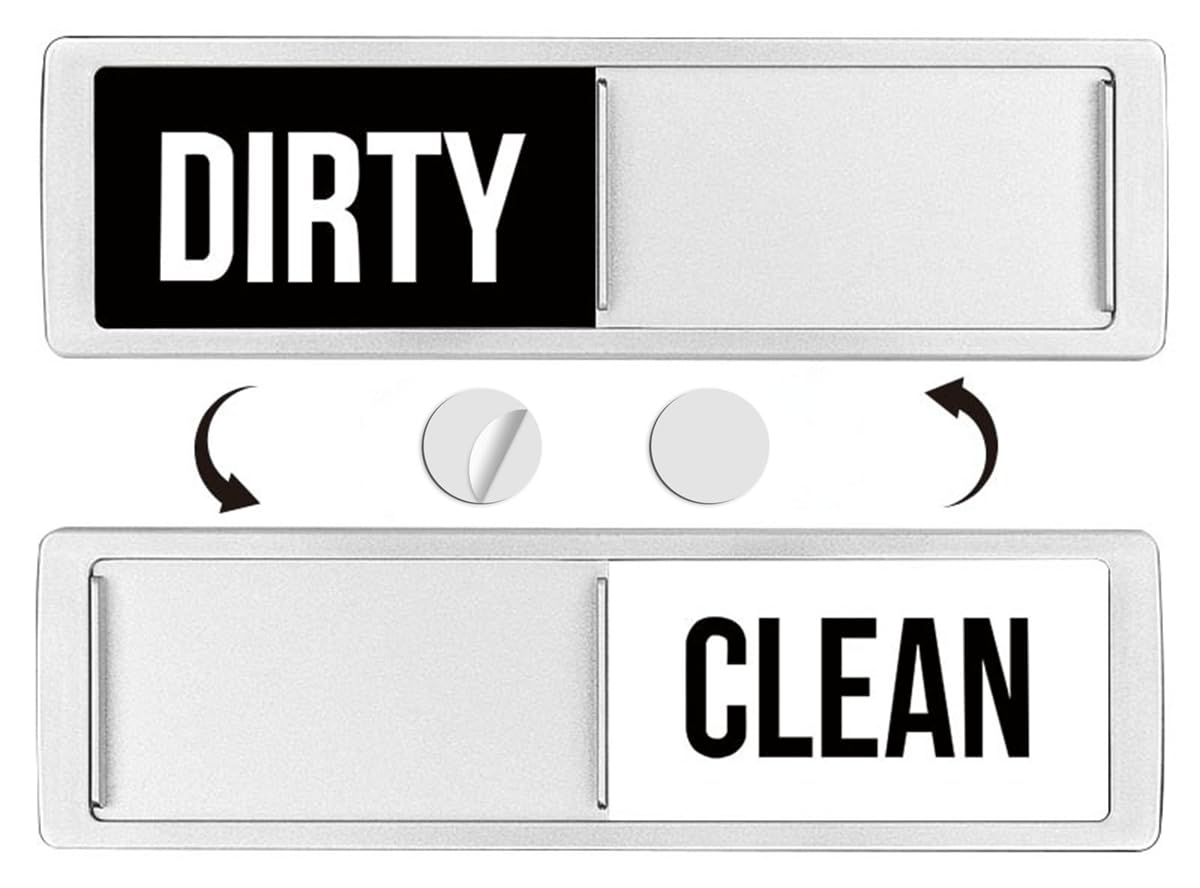 PARALL Clean Dirty Dishwasher Magnet, Dishwasher Clean Dirty Sign,Large Text Tha