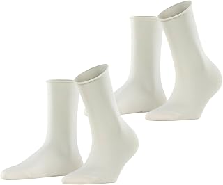 ESPRIT Women's Basic Pure 2-Pack Breathable Socks Organic Sustainable Cotton Soft Edges No Pressure on the Leg Suitable for Diabetics Multipack 2 Pairs, Off-White 2040, 5-Mar