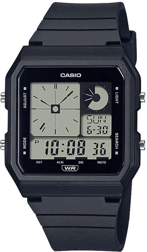 Casio Unisex Resin Digital Black Dial Watch-Lf-20W-1Adf, Band Color-Black, Strap