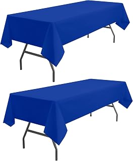 odibo Royal Blue Tablecloths Plastic 2 Pack Dark Blue Disposable Table Covers 54" x 108" Sapphire Blue Table Cloths for Parties Birthdays Weddings Holiday Banquet Fits up to 8 Foot Rectangle Tables