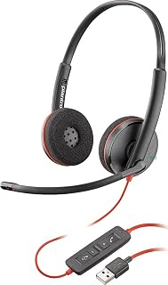Plantronics Blackwire 3220 USB-A Headset: Comfortable On-Ear Mono Headset with Noise-Canceling Microphone for Clear Calls (Renewed)