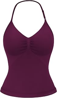 YEOREO SoftHue Impact Longline Strappy Top Women's Halter Workout Tank Tops