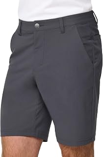 INTO THE AM Men's Daily Shorts 7" & 9" Inseam - Dry Fit Stretch Chino Flat Front Tech Golf Shorts