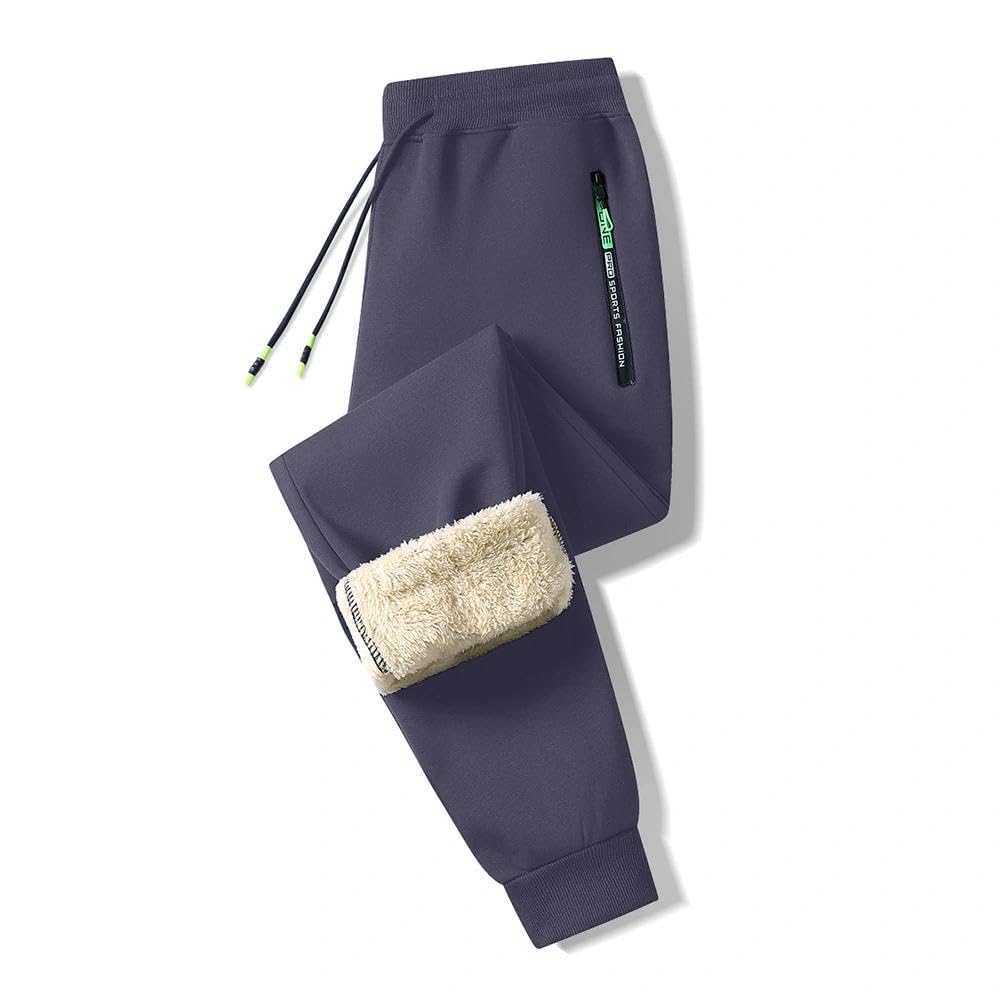 ZOXOZ Men's Tracksuit Pants Sports Men Trousers Fleece Warm Cotton Loose Winter 