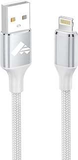 Aioneus iPhone Charger Cable 2M MFi Certified Lightning Cable Fast Charging | iPhone Charger Nylon USB iPhone Charging Cable Lead for iPhone 14 13 12 11 Pro Max XS XR X 8 7 6 Plus 5 SE,iPad