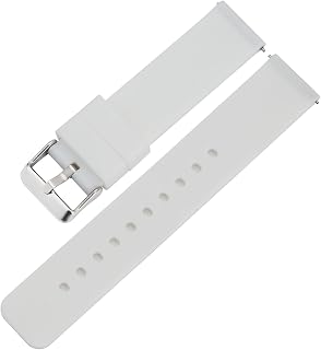 Rihahisy Silicone Watch Straps for Men, 12mm, 14mm, 16mm, 17mm, 18mm, 19mm, 20mm, 21mm, 22mm, 24mm, 26mm, Quick Release Replacement Bands with Stainless Steel Buckle, Soft