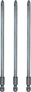 Generic 3pcs #2 Phillips Screwdriver Bit PH2 1/4" Hex Shank 6" (150mm) Long 0.18" Rod Magnetic Cross Head Drill Bits S2 Steel Industrial Screw Driver Bit for Electric Power Tools, Blue