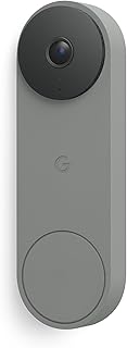 Google Nest Doorbell (Wired, 3rd Gen) - 2K Video and Gemini, Live View, Night Vision, 2-Way Audio - Works with Google Home - 2025 Model - Hazel (Renewed)