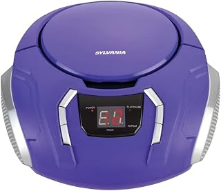Proscan Elite Portable CD Boombox with AM/FM Radio, Auxiliary - Purple