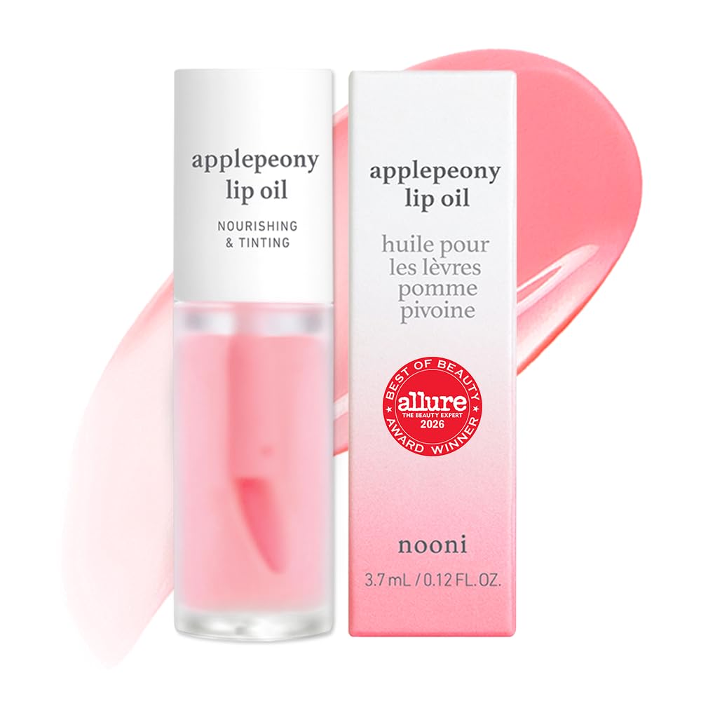 NOONI Korean Lip Oil - Applepeony - pH Color-Changing Plumping Lip Gloss | 24HR 