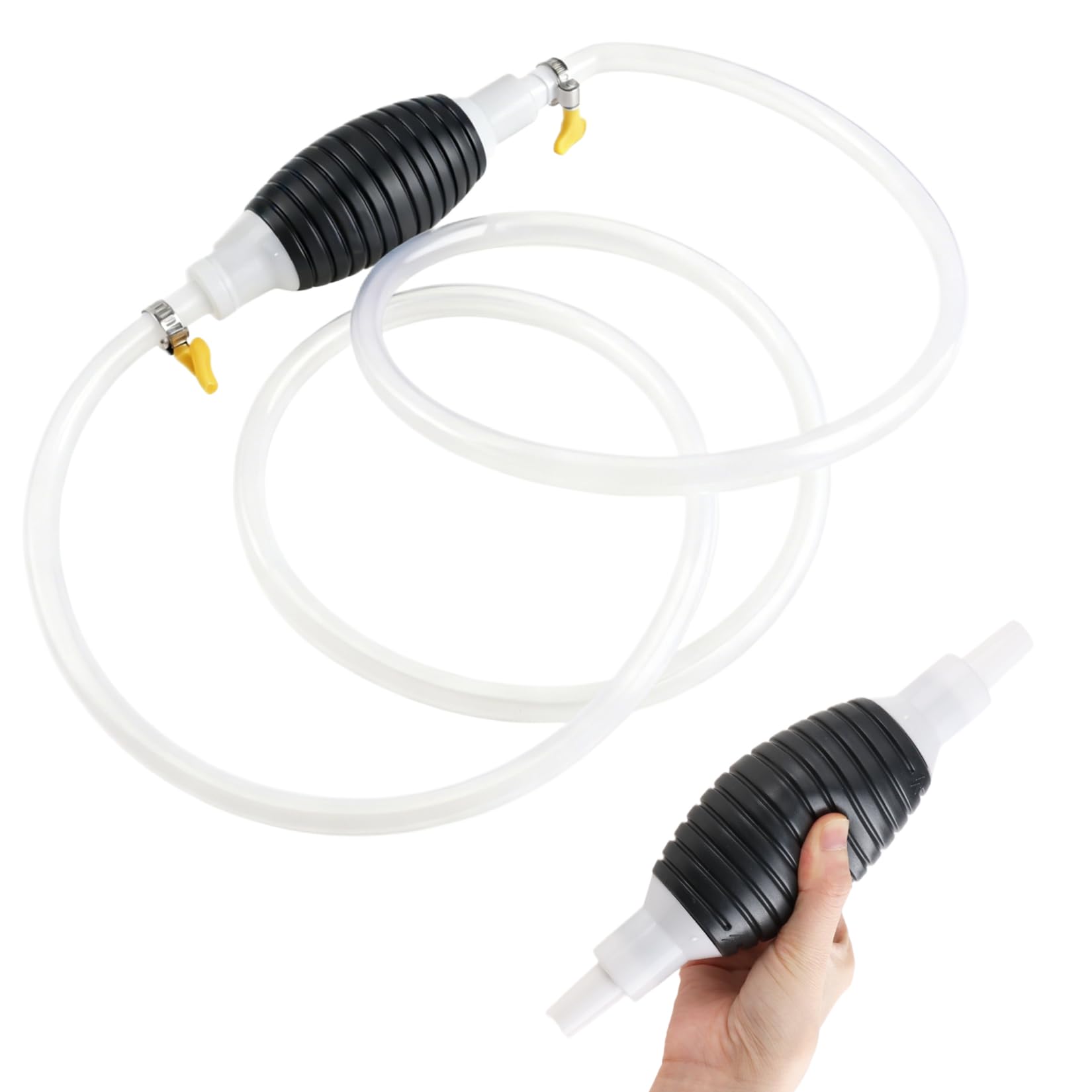 Siphon Pump Kit - 2m Syphon Pump Kit for Transferring Water, Fuel, Diesel & Oil 