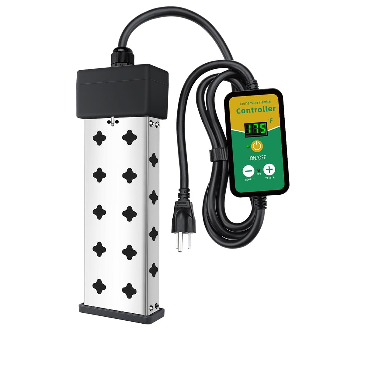 Immersion Water Heater with Controller, 1800W Portable Bucket Heater | 304 SS Im