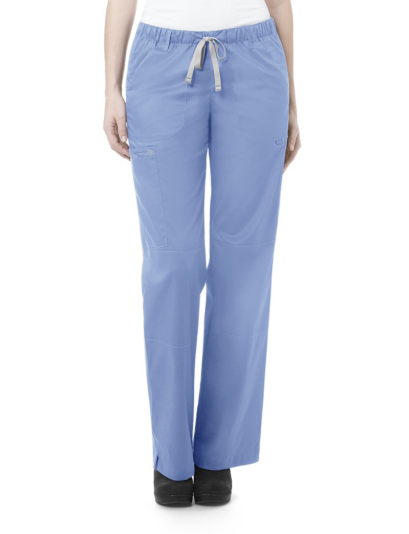 WonderWink Womens Wonderwork Straight Leg Cargo Scrub PantMedical Scrubs Pants