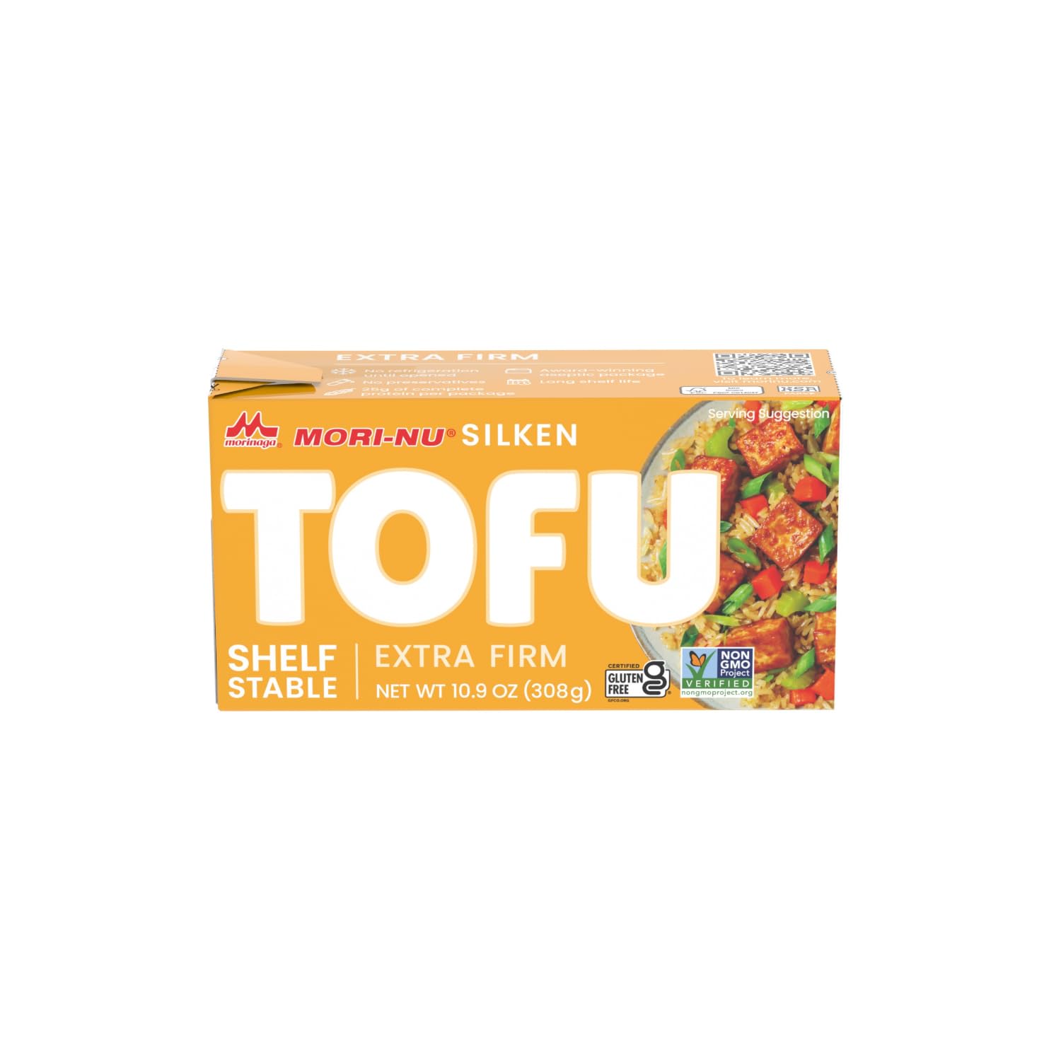 Mori-Nu Silken Tofu Extra Firm, Shelf Stable, 10.9 oz, Case of 12 Packs | Great 