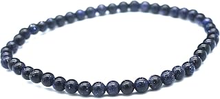 KIKILA 4mm Mini Gemstone Energy Bracelets Crushed Stone Beaded Bracelet Natural Stone Charm Beaded Small Couples Bracelets for Women