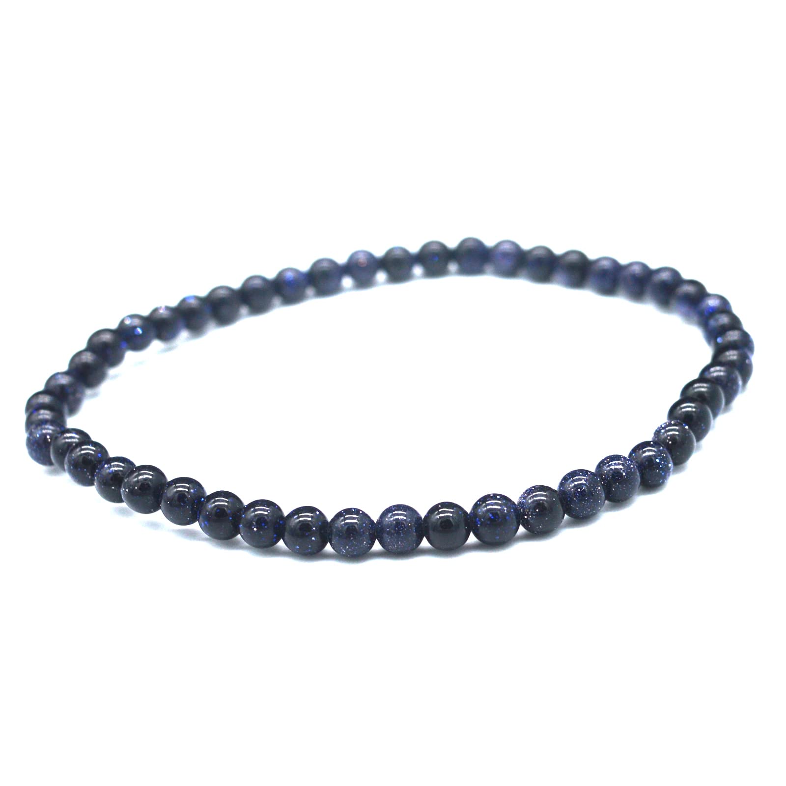 KIKILA 4mm Mini Gemstone Energy Bracelets Crushed Stone Beaded Bracelet Natural 