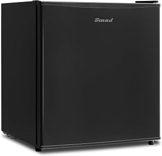 Smad Table Top Mini Counter Fridge 48L, 0-10°C, 6 Level, Black, 39dB | Quiet Operation, Reversible Door, 100°C Heat-Resistant & Heavy-Duty Top Cover, 240V Domestic Fridge