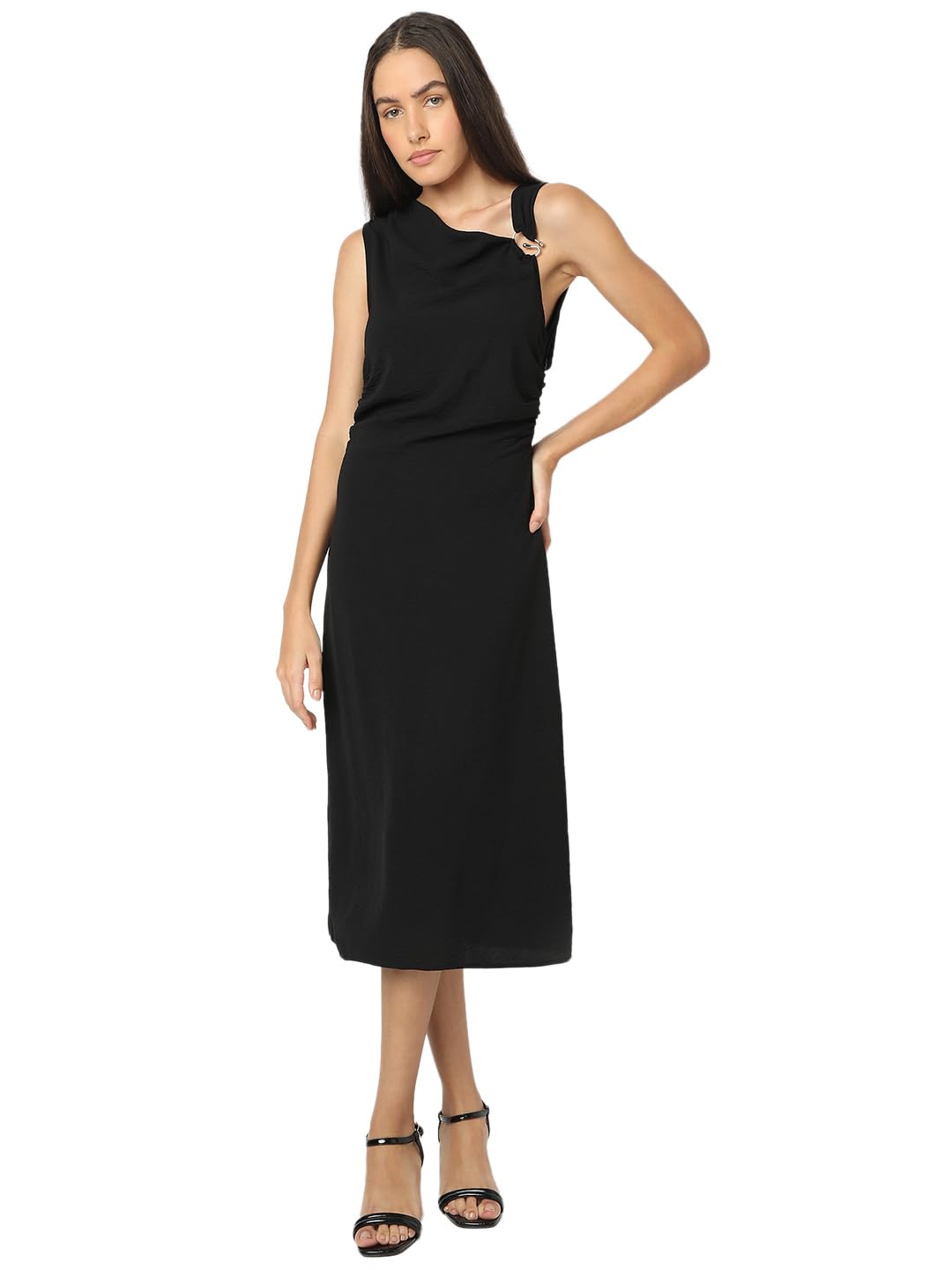 Vero Moda Vmalva SL Metal Calf Dress Pa Wvn Ga Abito Midi Donna (Pacco da 1)