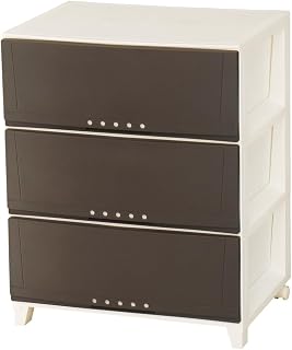 Tenma Scene-Selectable Storage Chest, Made in Japan, Pre-assembled, Room Case, 3 Tiers, Easy to Move with Casters, Drawer Lock to Prevent Falling, Smooth Drawers, Drawer, Storage Case, Wardrobe Case