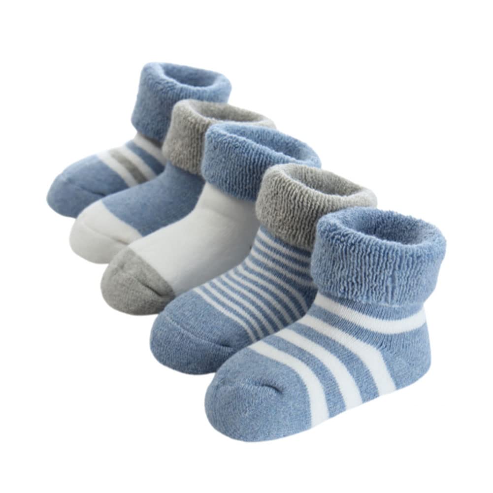 FedMois Baby Thick Winter Socks Cotton Infant Newborn Cozy Warm Socks Pack of 5