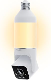 WYZE Bulb Cam - 2K HD Smart Light Bulb Security Camera, E26 Socket | Color Night Vision, 800-Lumen Dimmable LED, 160° Wide View, Motion Detection & Siren, Works with Alexa & Google Assistant