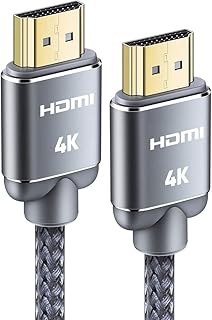 Snowkids HDMI Cable 6.6feet(2meter), 4K@60Hz eARC 3D Short HDMI Lead 2.0 | High Speed 18Gbps, Nylon Braided, Video 4K UHD 2160p, HD 1080p, Ethernet Function HDMI Cord- for Fire TV, PS-3/4,Netfilx