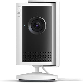 Ring Indoor Camera Plus (newest gen)| Plug-In Security Camera, Retinal 2K, 4x Enhanced Zoom, Low-Light Sight, Manual Lens Cover, 30-day free trial of Ring Subscription Plan