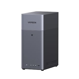 UGREEN DH2300 2 Bay Desktop NAS, Cloud Backup, 4K HDMI,AI Album NAS Server | 1GbE Port, 4GB RAM, Cloud Backup, Remote Access, NFC, Multi-Device Connectivity, Versatile Expansion Ports (Diskless)