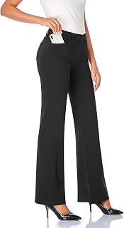 Tapata Women's 28"/30"/32"/34" Stretch Bootcut Pants with Pockets, Tall/Regular/Pettie for Office Business Casual