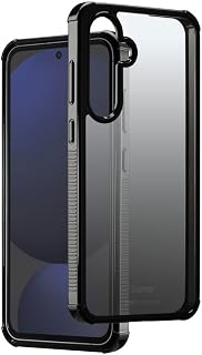 Extreme Protect Mobile Phone Case for Samsung Galaxy S24 FE (Bumper D3O Licensed, Shockproof, Drop-Proof and Shatterproof, Case for Inductive Charging, Colour Gradient) Black