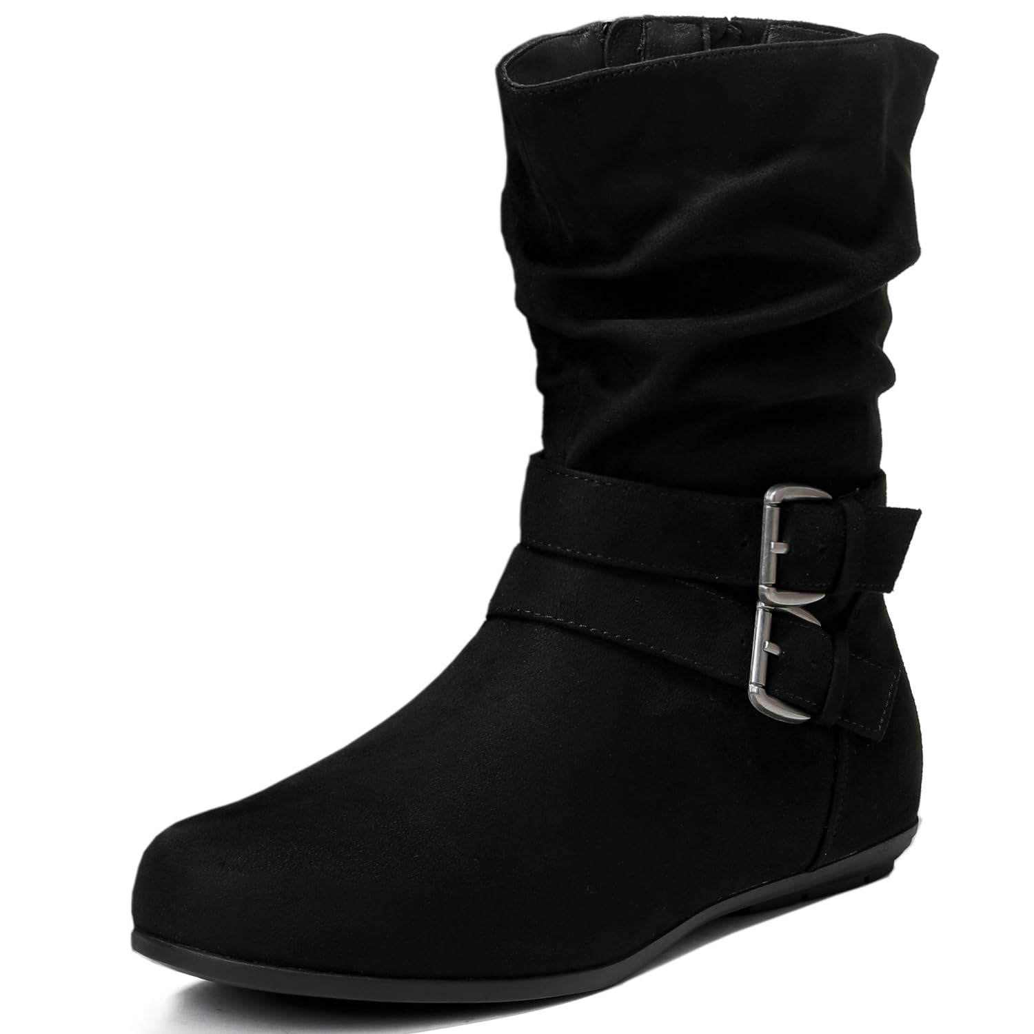 Luoika Women's Wide Wide Ankle Boots Flat Heel Classic Winter Boots