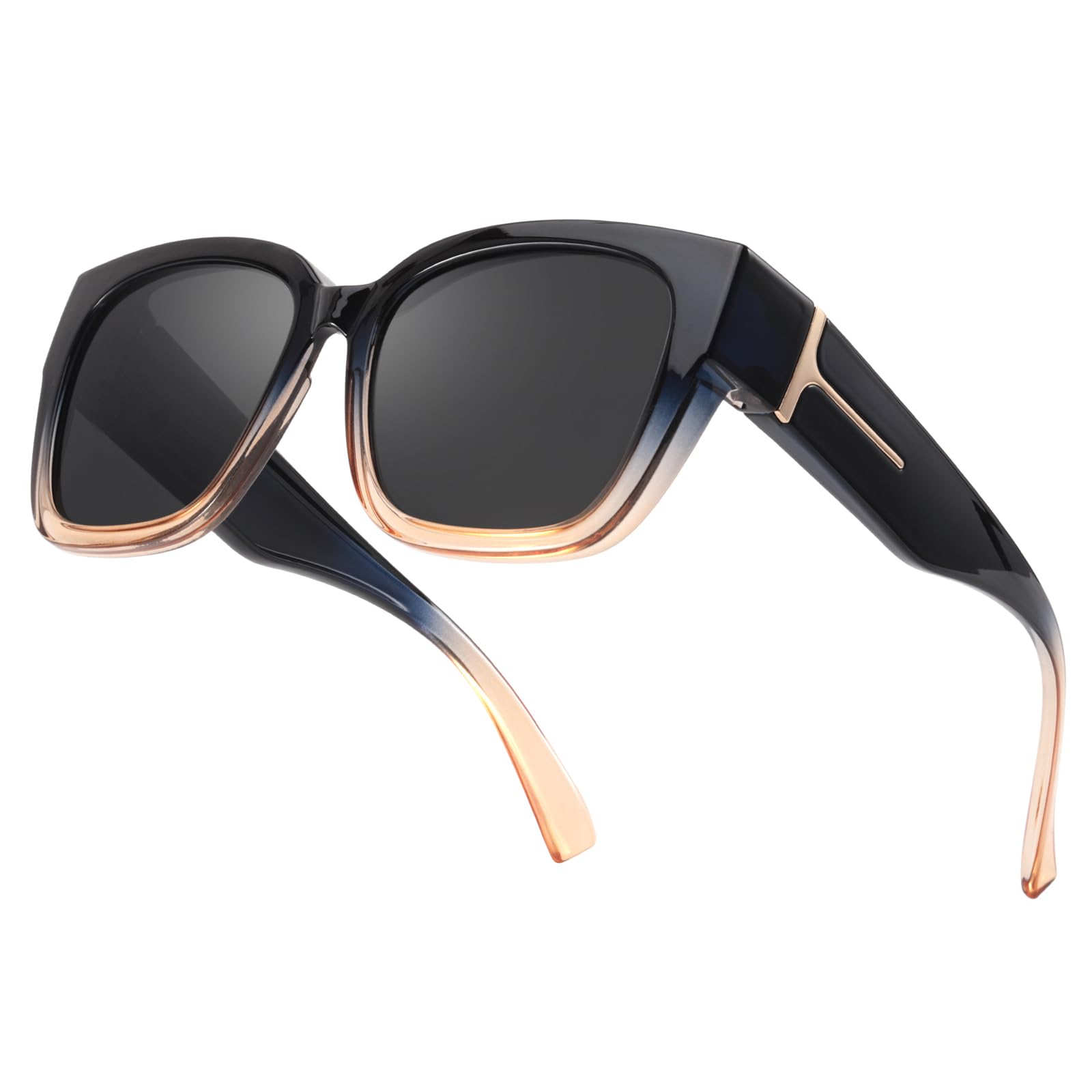 SIPHEW Large Sunglasses Women's Polarised Vintage Retro Design Glasses with Larg